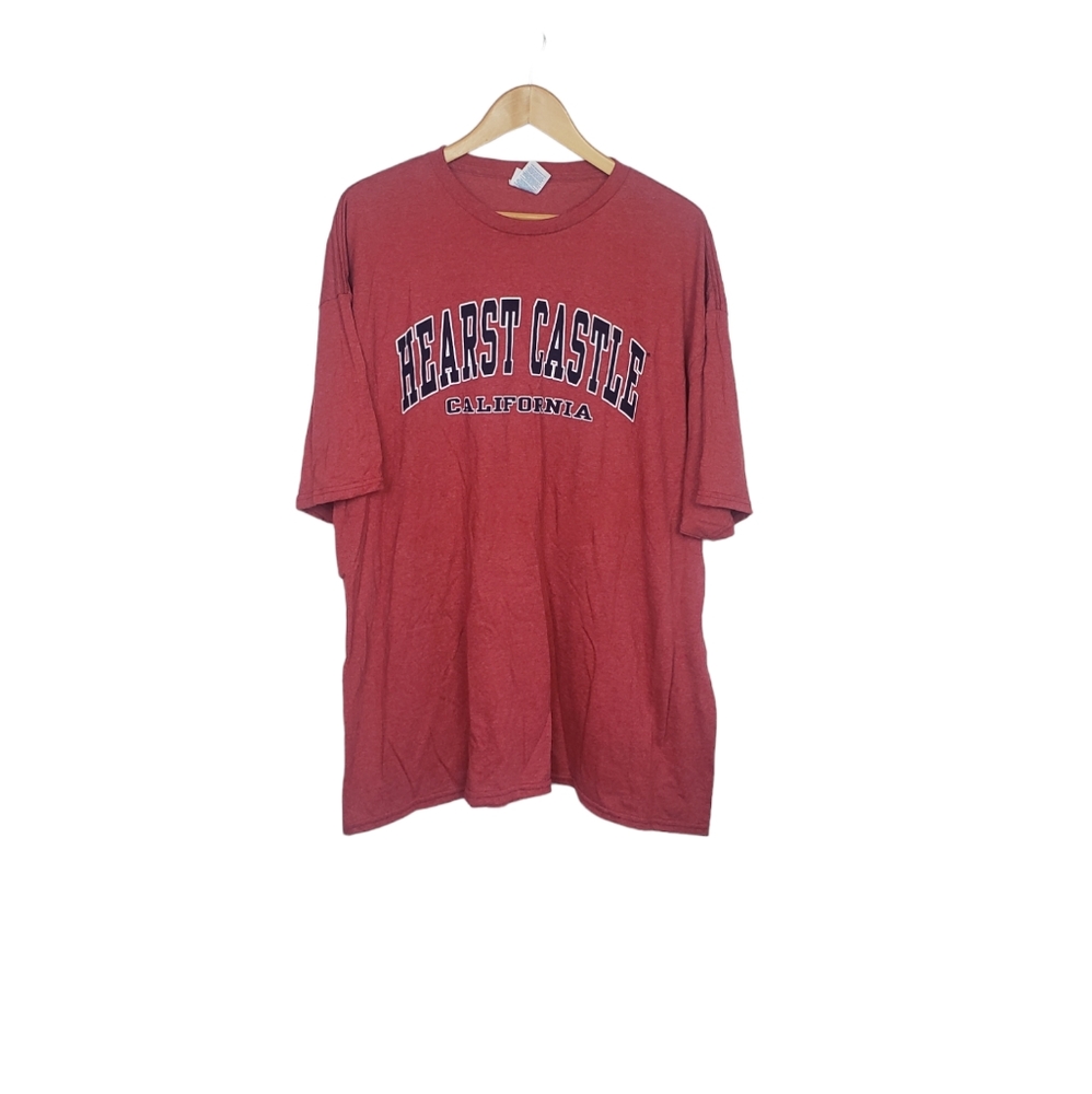 HEARST CASTLE Red Cotton Unisex Short Sleeve  Tee T-shirt Size 2XL